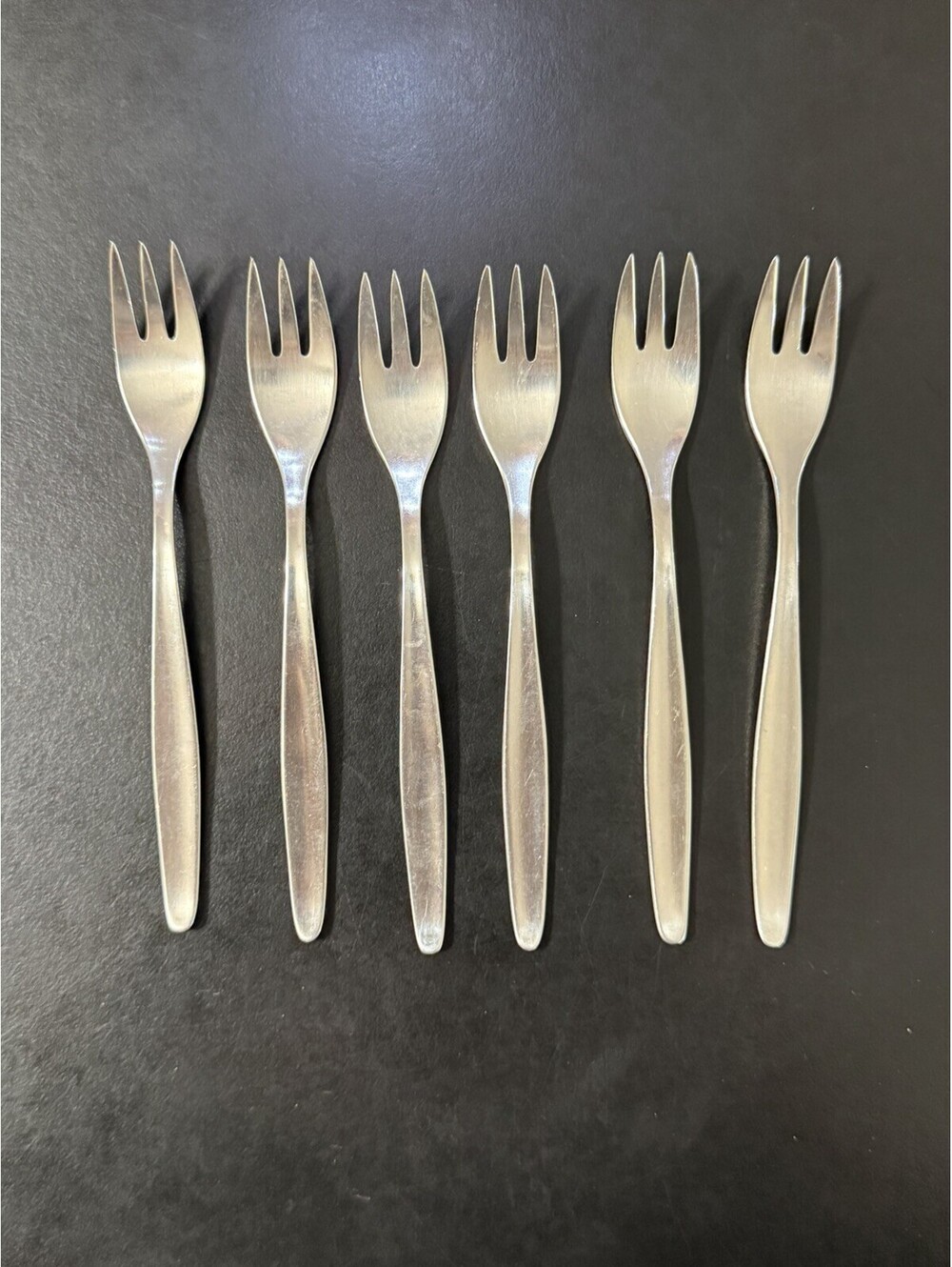 Set of 6 WMF 90 Silverplate Pastry Cake Forks 6in Germany Vintage Flatware Set